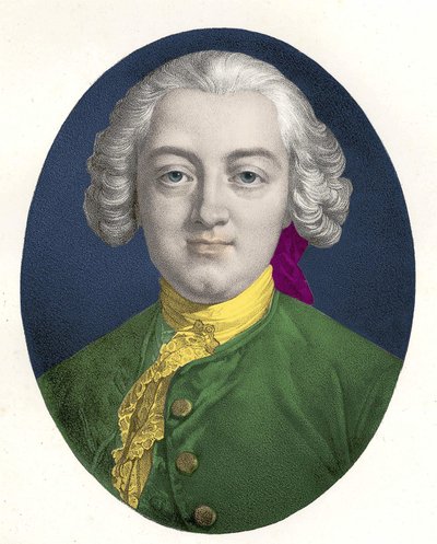 Claude Adrien Helvétius (1715 - 1771) フランスの哲学者の肖像。 作： Unknown artist