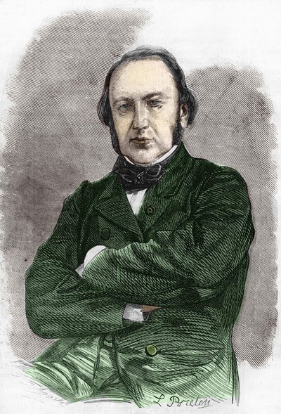 フランスの生理学者、クロード・ベルナール（1813～1878）の肖像。 作： Unknown artist