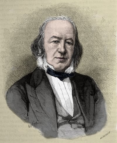 クロード・ベルナール（1813～1878）フランスの生理学者の肖像。 作： Unknown artist