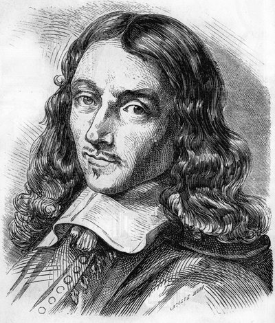 Claude Perrault (1613 - 1688) フランスの建築家、医師、物理学者の肖像。1866年のエングレービング。 作： Unknown artist