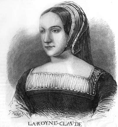 フランソワ1世（1499-1524）の妻、クロード・ド・フランスの肖像。 作： Unknown artist