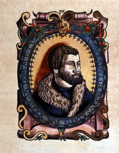 Conrad Gesner (1516 - 1565) チューリッヒの医師の肖像（Conrad Gesner作 Historia Animalium, Tiguri 1560の後に）。Braidense国立図書館。ミラノ 作： Unknown artist