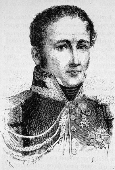 アントワーヌ・ドルーオ伯爵（1774-1847）の肖像。19世紀末、H.Martinの「Histoire de France」に掲載された版画。 作： Unknown artist
