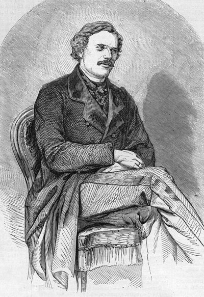 ダニエル・ダングラス・ホーム(1833-1886)のポートレートは、ミディアムタータン。 作： Unknown artist