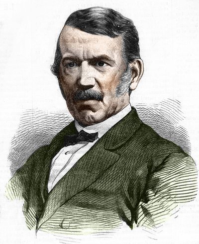 デイヴィッド・リヴィングストン（1813〜1873）の肖像。 作： Unknown artist