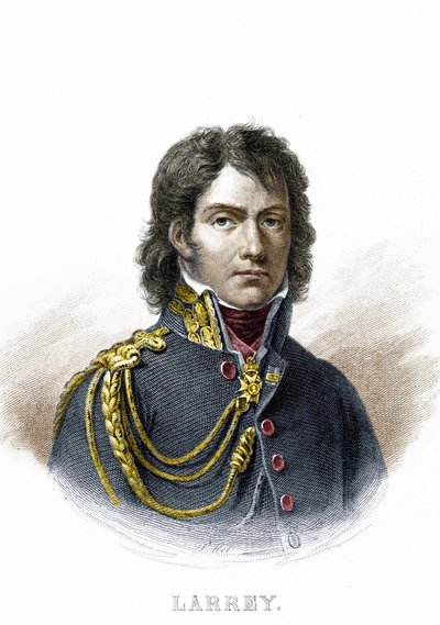 フランスの軍医であり、救急車を発明したラレー男爵ドミニク・ジャン（1766 - 1842）の肖像。19世紀のエングレーヴィング。 作： Unknown artist
