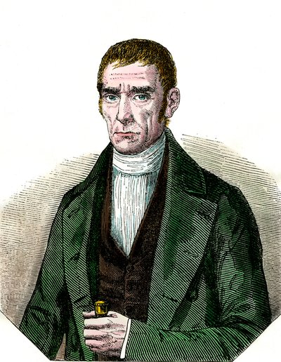 ドン・ジョアキム・スアレス（1781-1868）ウルグアイ共和国大統領の肖像。19世紀のエングレービング。Coll.オフ。 作： Unknown artist