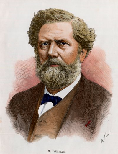 エドメ・フェリックス・アルフレッド・ヴァルピアン（1826-1887）は、フランスの医師・生理学者です。19世紀のエングレーヴィング。個人蔵。 作： Unknown artist