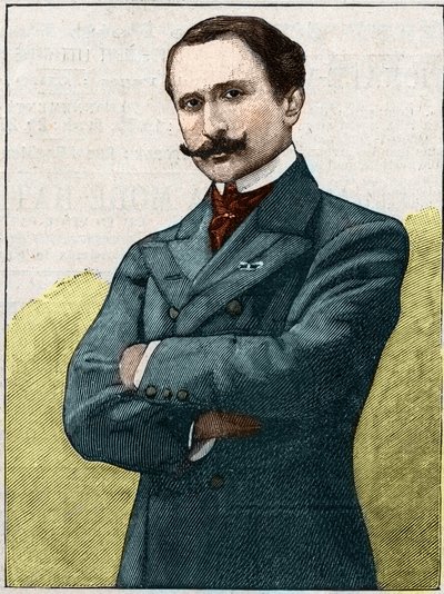 フランスの詩人・劇作家、エドモン・ロスタン（1868-1918）の肖像。 作： Unknown artist