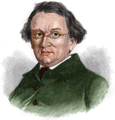 ドイツの恋愛小説家エドアルド・モリケ（1804-1875）の肖像。 作： Unknown artist