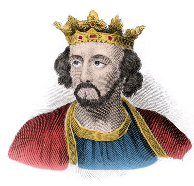 イングランド王エドワード1世（1239-1307）の肖像。19世紀のエングレーヴィング。 作： Unknown artist
