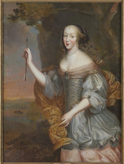 アランコンとアングレームの公爵夫人、エリザベート・マルグリット・ドルレアン（1646-1696）の肖像、アノニマス 。キャンバスに油彩。サイズ：131x99cmストックホルム国立博物館 作： Unknown artist