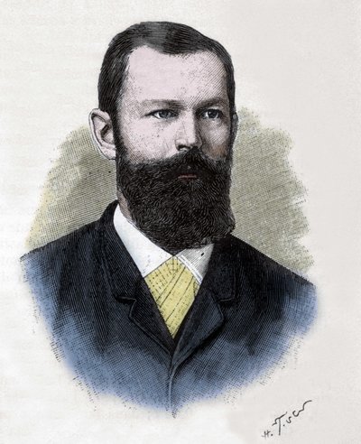 エミール・ヘルマン・フィッシャー（1852-1919）の肖像。ドイツの化学者。 作： Unknown artist