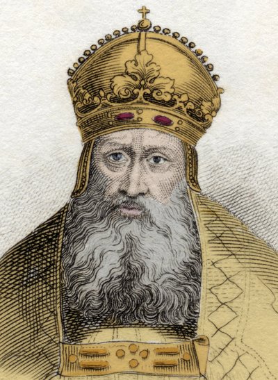 ドイツのローマ皇帝、ハプスブルク家の皇帝ロドルフ（1218-1291）の肖像（ドイツのルドルフ1世 作： Unknown artist