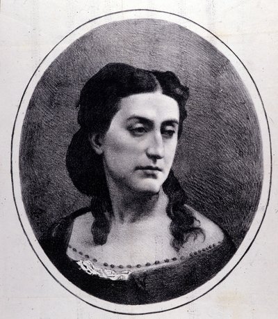 エルミニア・フレッツオリーニの肖像。イタリアのソプラノ歌手（1818-1884）。 作： Unknown artist