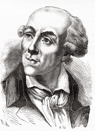 ジロンダン政権の財務大臣エティエンヌ・クラヴィエール（1768 - 1793）の肖像（1792年3月） - アンリ・マルタン著『フランス史』所収。19世紀 作： Unknown artist