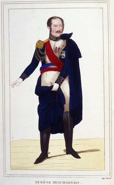Eugene Rose de Beauharnais (1781-1824)は、イタリアの将軍、王子、総督であった。 作： Unknown artist