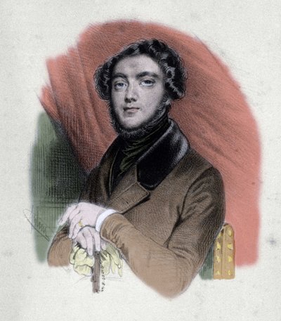 ユージン・スー（1804-1857）の肖像 フランスの作家。 作： Unknown artist