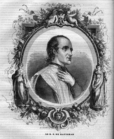 フランスのイエズス会士ドラクロワ・ド・ラヴィニャン神父（1795-1858）の肖像。 作： Unknown artist