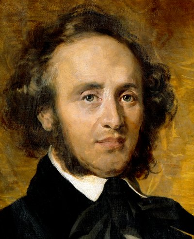 フェリックス・メンデルスゾーン・バルトルディ（1809-1847）ドイツの作曲家の肖像。 作： Unknown artist