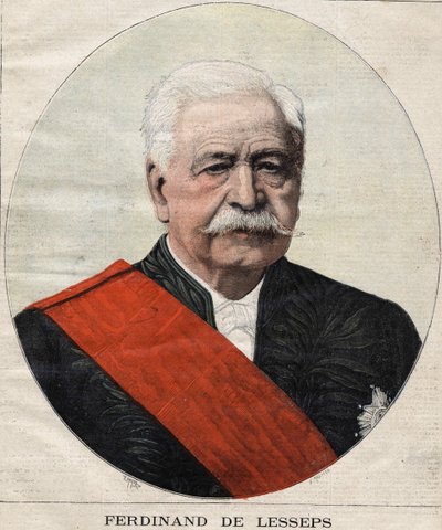フランスの外交官・行政官であるフェルディナン・ド・レセップス（1805-1894）の肖像。 作： Unknown artist