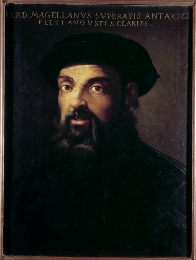 フェルナン・デ・マゼラン（1480-1521）の肖像 ポルトガルの航海者 16世紀の匿名の絵画。セビーリャ、美術博物館 作： Unknown artist