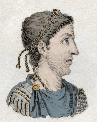 ローマ皇帝フラビウス・ホノリウス（384-423）の肖像。 作： Unknown artist