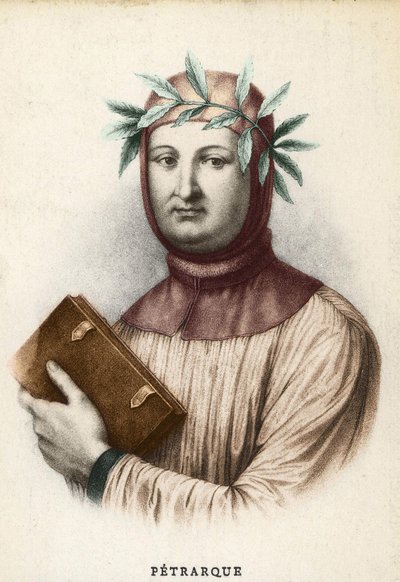 イタリアの作家フランチェスコ・ペトラルカ（ペトラルカ）の肖像（1304年～1374年 作： Unknown artist