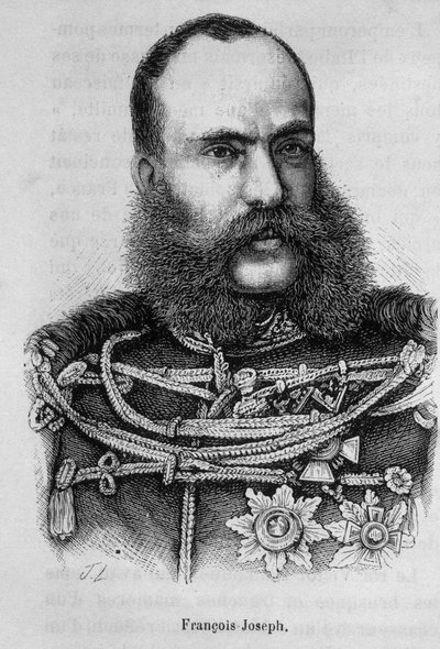 オーストリア皇帝フランシス・ヨーゼフ1世の肖像（1830年〜1916年 作： Unknown artist