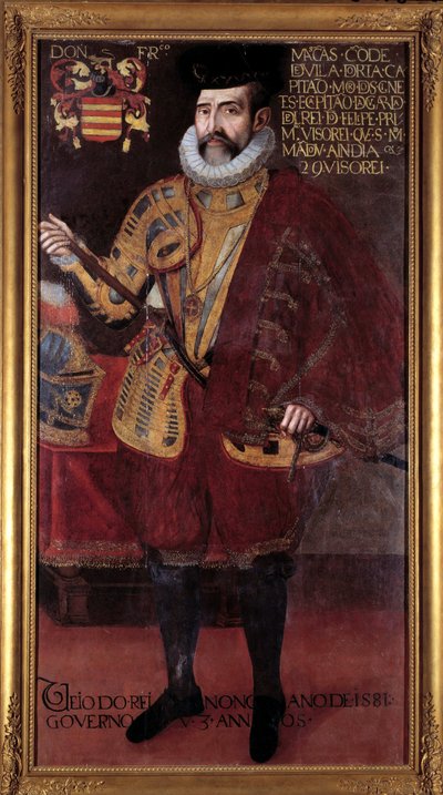 フランシスコ・デ・マスカレンハスの肖像（16世紀） インド副王 匿名の絵画（16世紀リスボン 作： Unknown artist