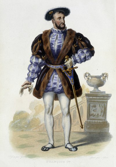 フランソワ・1er（1494-1547）の肖像 - "Le Plutarque francais", Ed. Mennechet 作： Unknown artist