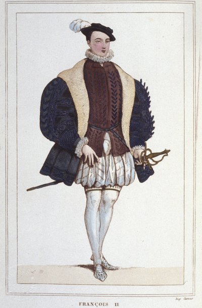 フランス王フランソワ2世（1544～1560年）の肖像 1830年の刻印 作： Unknown artist