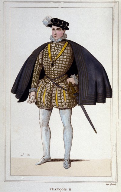 フランス王フランソワ2世（1544～1560年）の肖像 1830年の刻印 作： Unknown artist