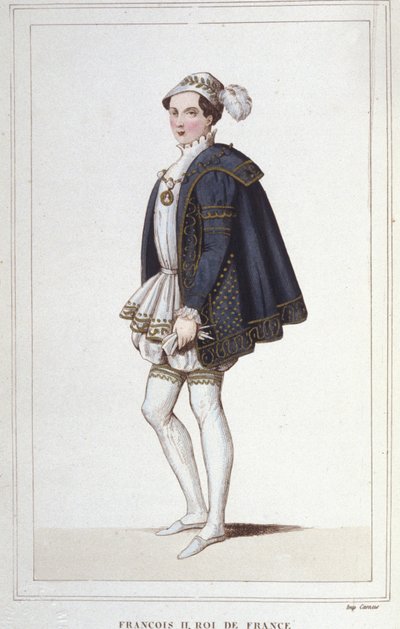 フランス王フランソワ2世（1544～1560年）の肖像 1830年の刻印 作： Unknown artist
