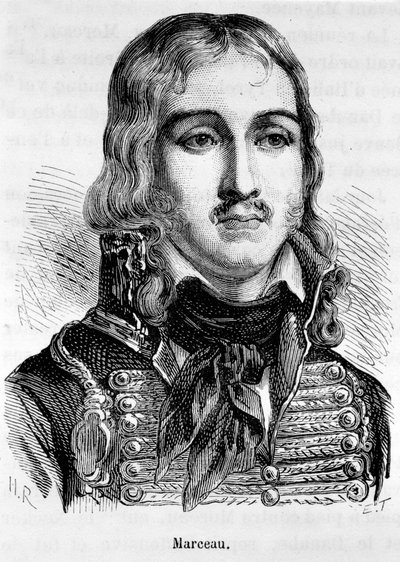 フランソワ・セヴェラン・デグラヴィエ・マルソー（1769-1796）の肖像。 作： Unknown artist