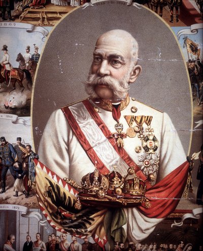 フランソワ・ヨーゼフ1世（1830〜1916）の肖像。19世紀末のクロモリトグラフ。 作： Unknown artist