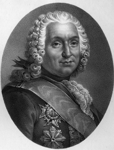 フランソワ・ド・シュヴェール（1695 - 1769）の肖像。 作： Unknown artist