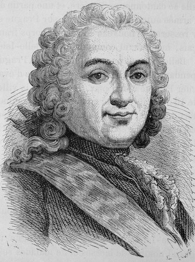 フランソワ・ド・シュヴェール（1695 - 1769）の肖像。19世紀末、H.Martinの「Histoire de France」に掲載された版画。 作： Unknown artist
