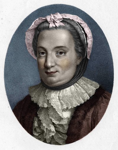グラフィニー（Grafigny）夫人（1695-1758）であるフランソワーズ・ディセンブルグ・ダッポンクールの肖像。文字の女。 作： Unknown artist