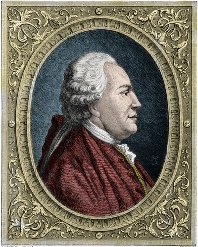 フランツ＝アントン・メスマー（1734-1815）（Frederic Antoine Mesmer - Franz Anton Mesmer）の肖像 ドイツの医師で、動物磁気説（メスメリズム）の創始者。19世紀のカラーエングレーヴィング。 作： Unknown artist