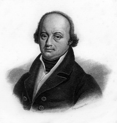ドイツ人医師フランツ＝ヨーゼフ・ガル（フランツ・ヨーゼフ）（1758 - 1828）の肖像、19世紀のエングレービング 作： Unknown artist