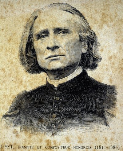 ハンガリーのピアニスト兼作曲家フランツ・リスト（1811-1886）の肖像 - 「Les Contemporains」に掲載されたもの、n.d. 19世紀後半 作： Unknown artist
