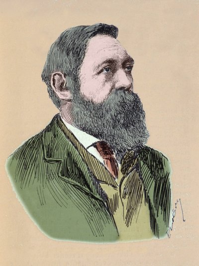 フリードリヒ・エンゲルス（1820〜1895）ドイツの哲学者、社会主義理論家の肖像。 作： Unknown artist