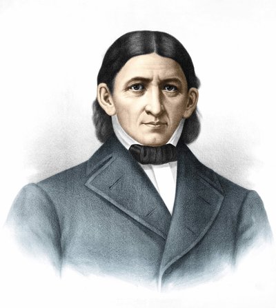 ドイツの教育学者フリードリッヒ・フレーベル（1782～1852）の肖像。 作： Unknown artist
