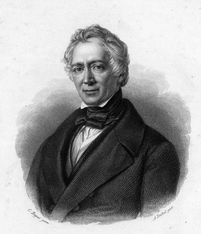 ドイツの歴史家、フリードリヒ・ルートヴィヒ・フォン・ラウマー（1781-1873）の肖像。 作： Unknown artist