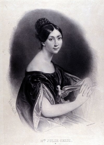 GRISI Giulia (Julie) (1811-1869) イタリアのソプラノ歌手の肖像。 作： Unknown artist