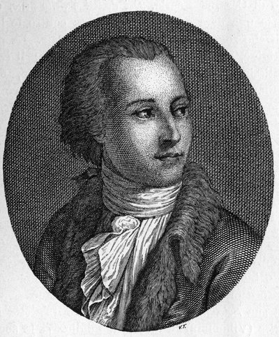 ガエターノ・フィランジェリ（1752-1788）の肖像。イタリアの法学者・教育者 作： Unknown artist