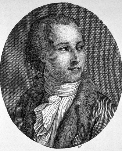 イタリアの哲学者・弁護士、ガエターノ・フィランジェリ（1752～1788）の肖像 作： Unknown artist