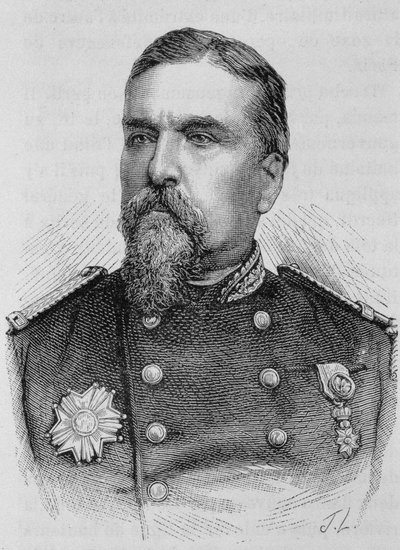 デュクロ将軍（1817-1882）の肖像。H.マルタンの『フランス史』に掲載されている19世紀末の図版。 作： Unknown artist