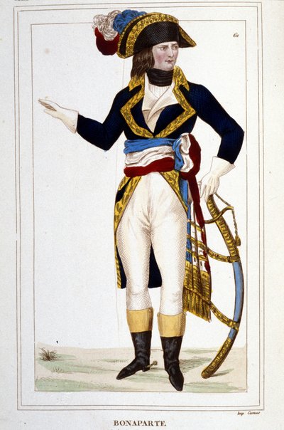 ナポレオン・ボナパルト将軍（1769 - 1821）の制服姿の肖像。 作： Unknown artist